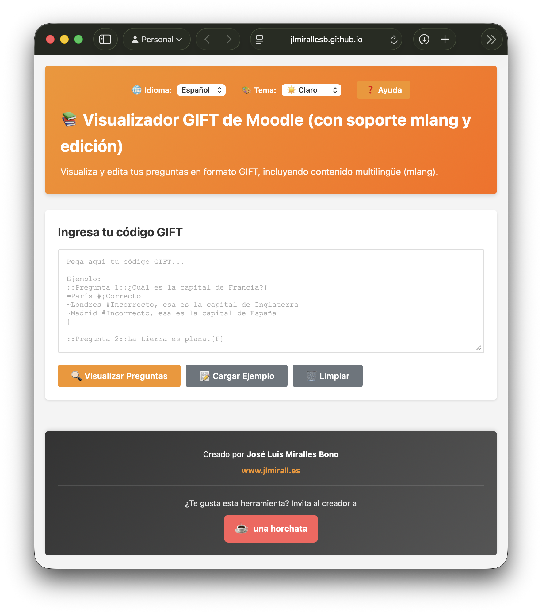Visualizador GIFT de Moodle: edita tus preguntas sin volverte loco con el código