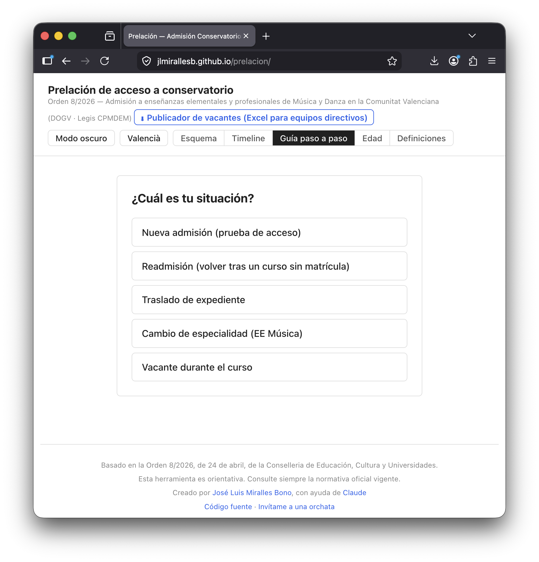 Agilizando la gestión de Vacantes en los Conservatorios