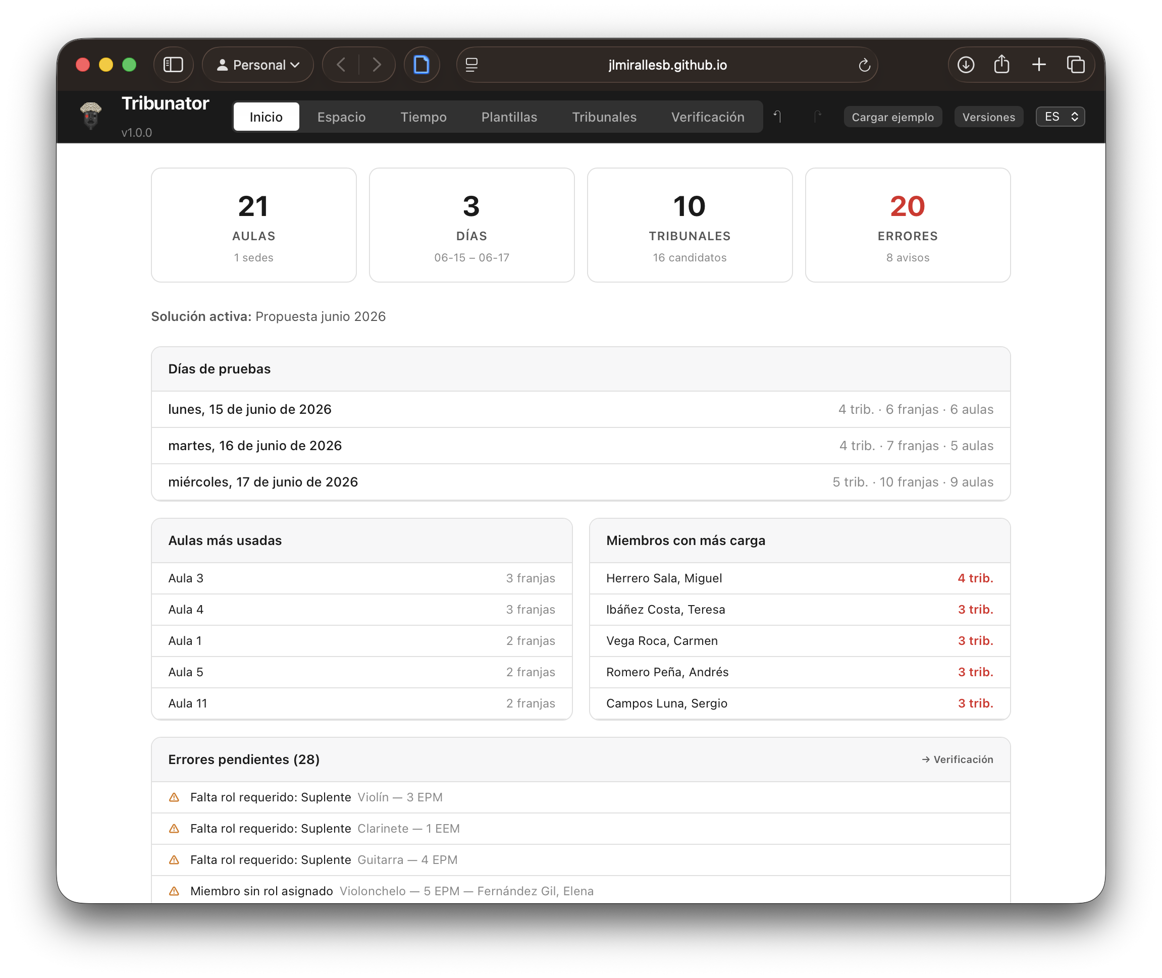 TRIBUNATOR, App para el diseño de tribunales